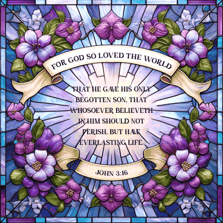 Shinebrightshimmeringcreations | john 3:16 for god purple glass